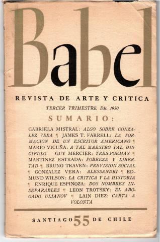 Primera imagen del registro Babel revista de arte y critica
