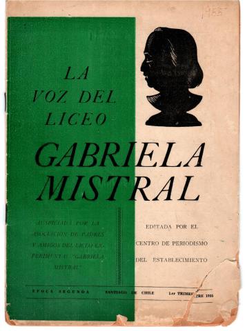 Primera imagen del registro La voz del liceo Gabriela Mistral