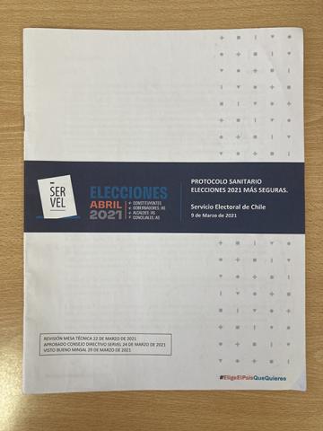Primera imagen del registro Cartilla Protocolo Sanitario Elecciones 2021 más seguras.