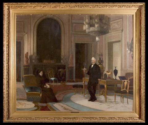 Primera imagen del registro Retrato del Presidente Don José Joaquín Pérez Mascayano y su esposa Tránsito Flores de la Cavareda