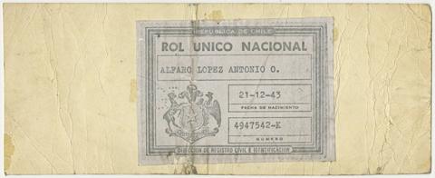 Primera imagen del registro Copia de Rol Único Nacional de Antonio Alfaro López