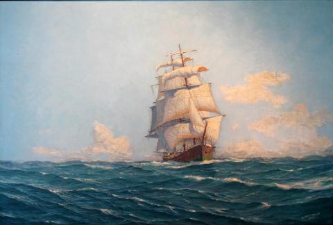 Primera imagen del registro Velero en alta mar