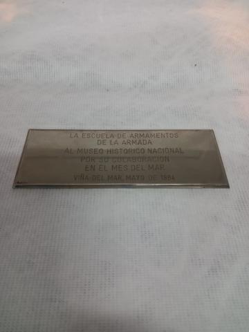 Primera imagen del registro Placa de la Armada al Museo Histórico Nacional