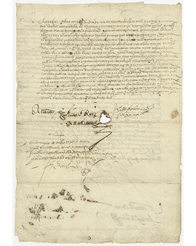 Primera imagen del registro Carta de Alvaro Ruiz de Namabuel a García Hurtado de Mendoza
