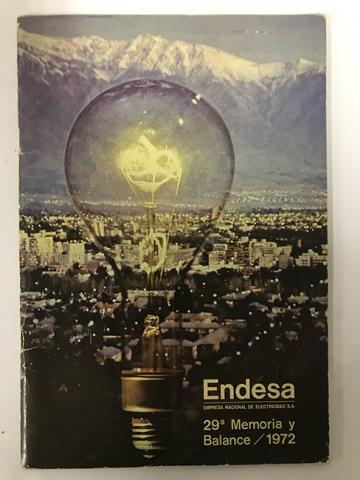 Primera imagen del registro Endesa, empresa nacional de electricidad. 29va. Memoria y Balance/1972