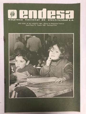 Primera imagen del registro Boletín Endesa. Año XXXII N°327 Agosto 1984