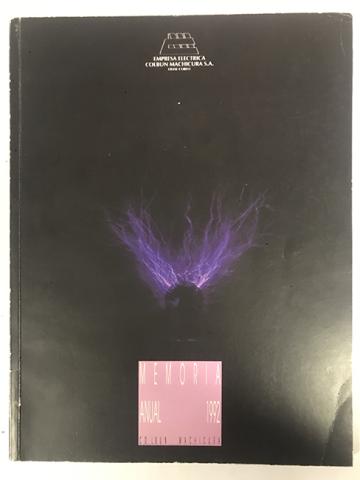 Primera imagen del registro Memoria anual 1992 empresa Colbun Machicura S.A.