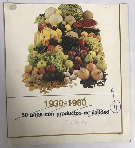 Primera imagen del registro 1930-1980. 50 años con productos de calidad
