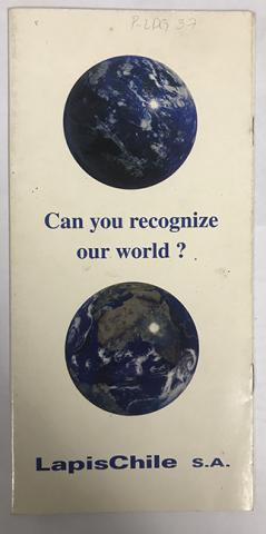 Primera imagen del registro Can you recognize our world? LapisChile S.A.
