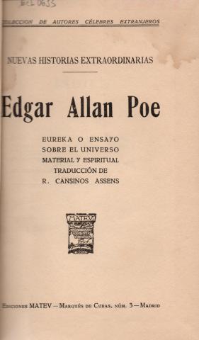 Primera imagen del registro Nuevas Historias Extraordinarias