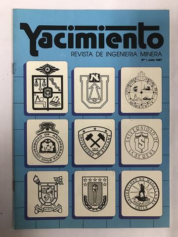 Primera imagen del registro Yacimiento. Revista de Ingenieria Minera. N°1 julio 1987