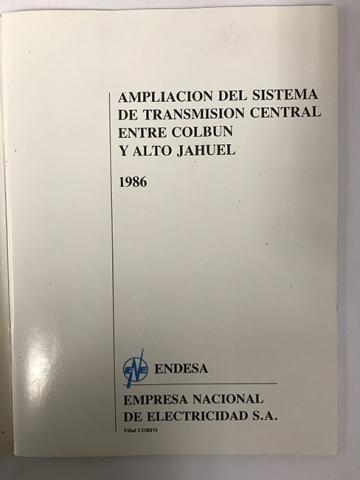 Primera imagen del registro Empresa Nacional de Electricidad. Amplación del sistema de transmisión central