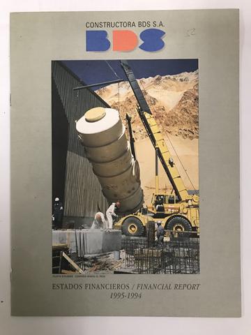 Primera imagen del registro BDS. Estados Financieros 1995-1994