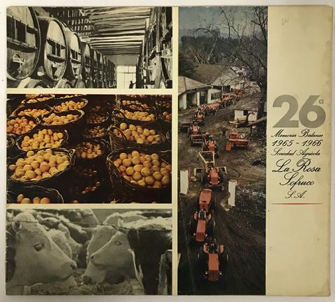 Primera imagen del registro 26a. Memoria Balance 1965-1966. Sociedad Agricola La Rosa