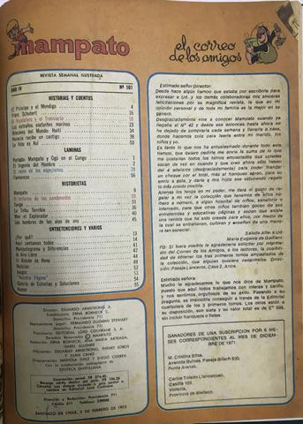 Primera imagen del registro Vol.VIII Revista Mampato año IV n°107. 1972