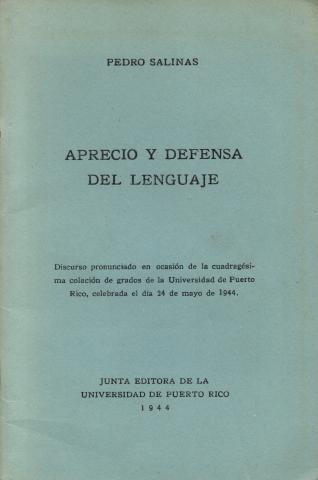 Primera imagen del registro Aprecio y Defensa del Lenguaje