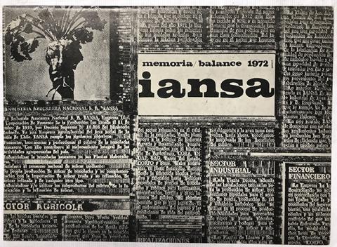 Primera imagen del registro IANSA. Memoria Balance 1972