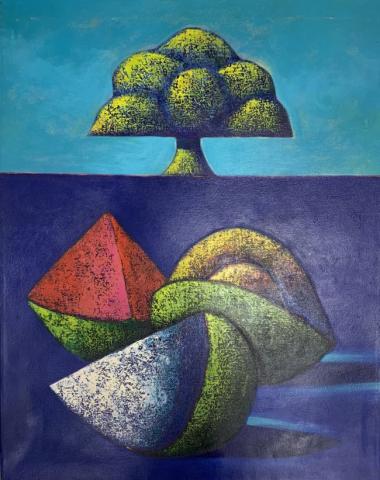 Primera imagen del registro Frutas y árbol azul