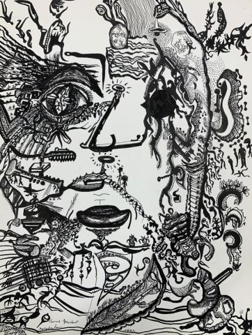 Primera imagen del registro Portrait imaginaire d'André Breton