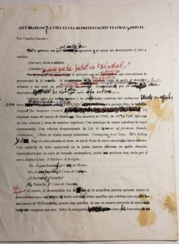 Primera imagen del registro ¡Qué diablos!, la vida es una representación teatral, dijo él