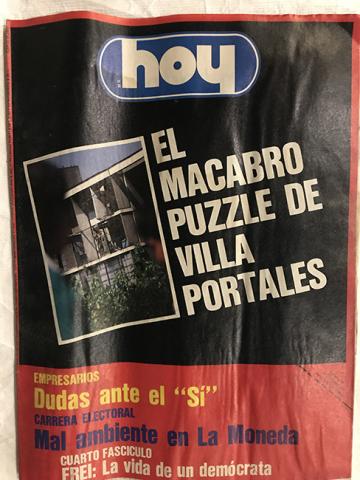 Primera imagen del registro Revista HOY año XI n°551. 8 febrero 1988-14 febrero1988. El Macabro puzzle de Villa Portales