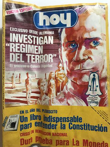 Primera imagen del registro Revista HOY año XI n°557. 21 marzo 1988-27 marzo 1988. Exclusivo desde Alemania investigan "Regimen del Terror". El proceso a Colonia Dignidad