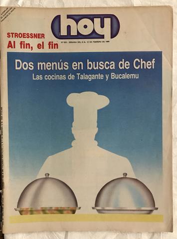 Primera imagen del registro Revista HOY año XII n°603. 6 febrero 1989-12 febrero 1989. Dos menús en busca de Chef