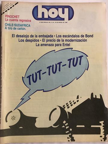Primera imagen del registro Revista HOY año XII n°608. 13 marzo 1989-19 marzo 1989. El desalojo de la embajada