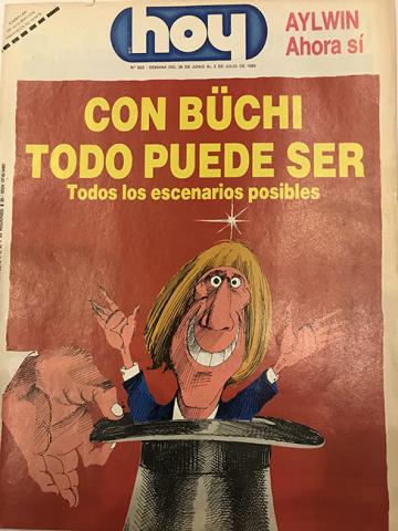 Primera imagen del registro Revista HOY año XII n°623. 26 junio 1989-2 julio 1989. Con Büchi todo puede ser