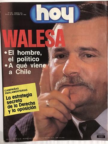 Primera imagen del registro Revista HOY año XIII n°640. 23 octubre 1989-29 octubre 1989. Walesa