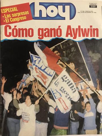 Primera imagen del registro Revista HOY año XIII n°648. 18 diciembre 1989-24 diciembre 1989. Cómo ganó Aylwin