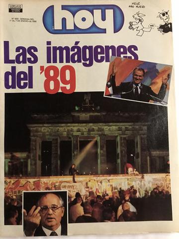 Primera imagen del registro Revista HOY año XIII n°650. 1 enero 1990-7 enero 1990. Las imágenes del ´89