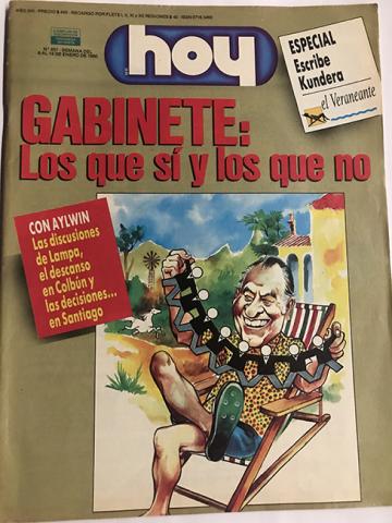 Primera imagen del registro Revista HOY año XIII n°651. 8 enero 1990-14 enero 1990. Gabinete: Los que sí y los que no