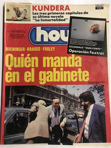 Primera imagen del registro Revista HOY año XIII n°655. 5 febrero 1990-11 febrero 1990. Quién manda en el gabinete