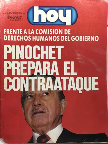 Primera imagen del registro Revista HOY año XIII n°667. 30 abril 1990-6 mayo 1990. Pinochet prepara el contraataque