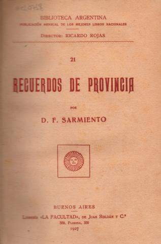 Primera imagen del registro Recuerdos de Provincia
