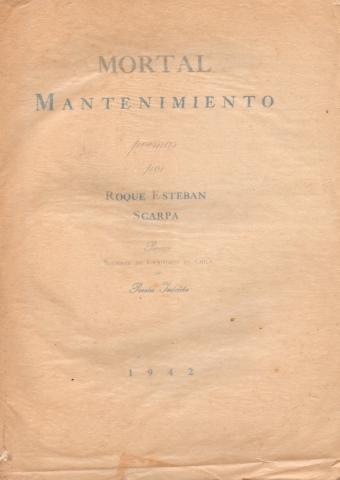 Primera imagen del registro Mortal mantenimiento, poemas