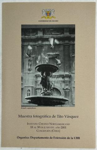 Primera imagen del registro Muestra fotográfica de Tito Vásquez