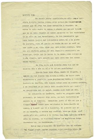 Primera imagen del registro Carta a Beatriz Ortiz de Zárate