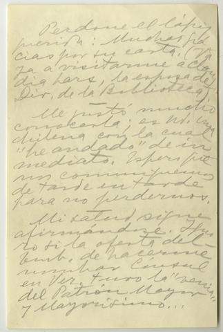 Primera imagen del registro Carta de Gabriela Mistral a Laura Vergara desde México