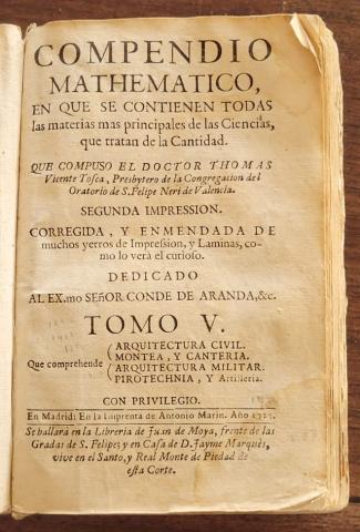 Primera imagen del registro Compendio Mathematico tomo V