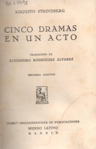 Primera imagen del registro Cinco dramas en un acto