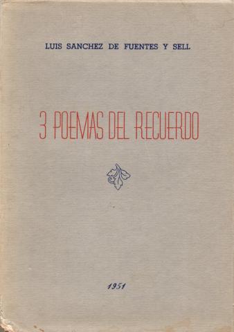Primera imagen del registro 3 poemas del recuerdo