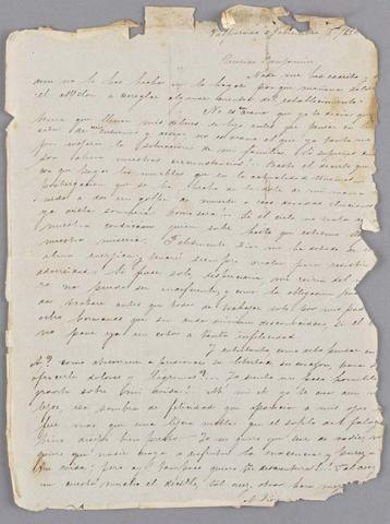 Primera imagen del registro Carta de Bernardo Vicuña a Benjamín Vicuña Mackenna