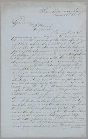 Primera imagen del registro Carta de Preston Curry a Pedro Félix Vicuña