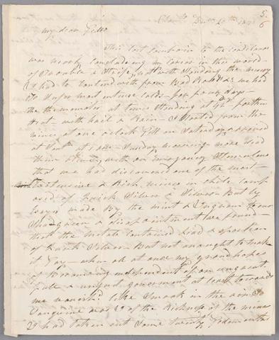 Primera imagen del registro Carta de Charles Wooster a Pedro Félix Vicuña