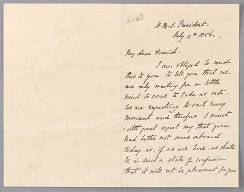 Primera imagen del registro Carta de William Morgan a Manuel Montt