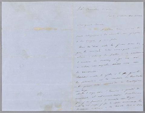 Primera imagen del registro Carta de Benjamín Vicuña Mackenna a Bernardo Vicuña