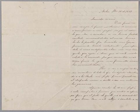 Primera imagen del registro Carta de Lolo Vicuña a Carmen Mackenna