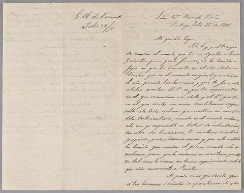 Primera imagen del registro Carta de Carmen Mackenna a Bernardo Vicuña